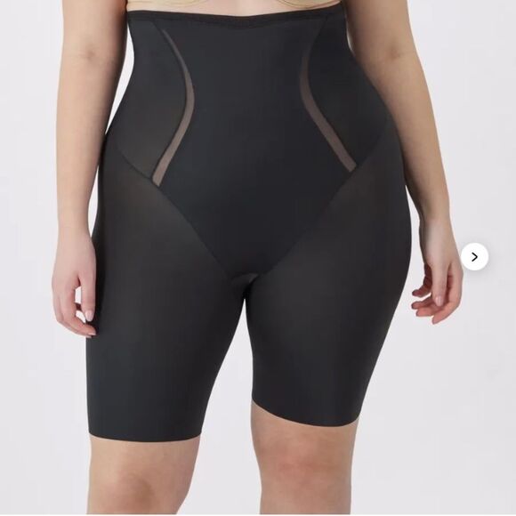 NWOT Maidenform Black Shape Wear High Waisted Thigh Slimmer SZ Medium - Picture 1 of 12